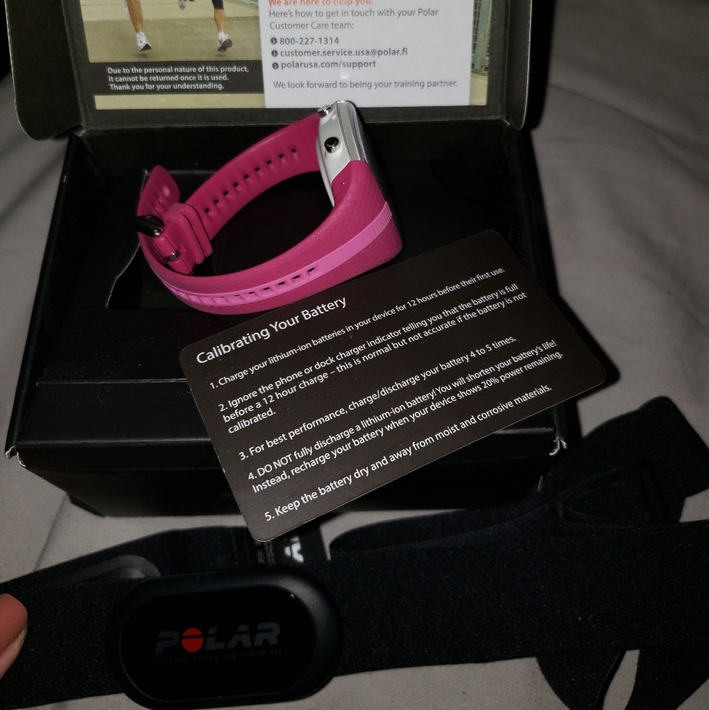 POLAR FT4F PINK HEART MONITOR WATCH/BELT
